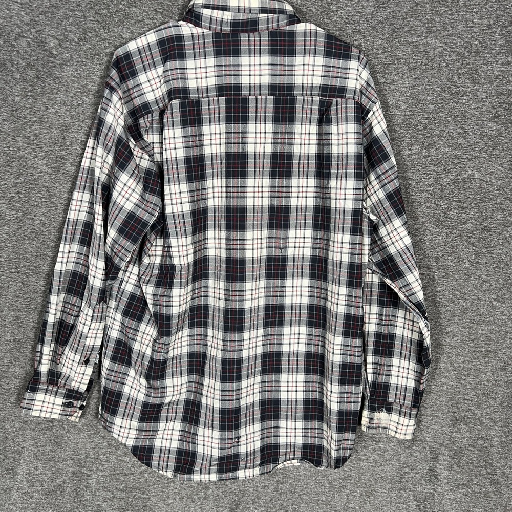 Sir Pendleton Mens Large Plaid Flannel Button Down Long Sleeve Shirt - Picture 11 of 13